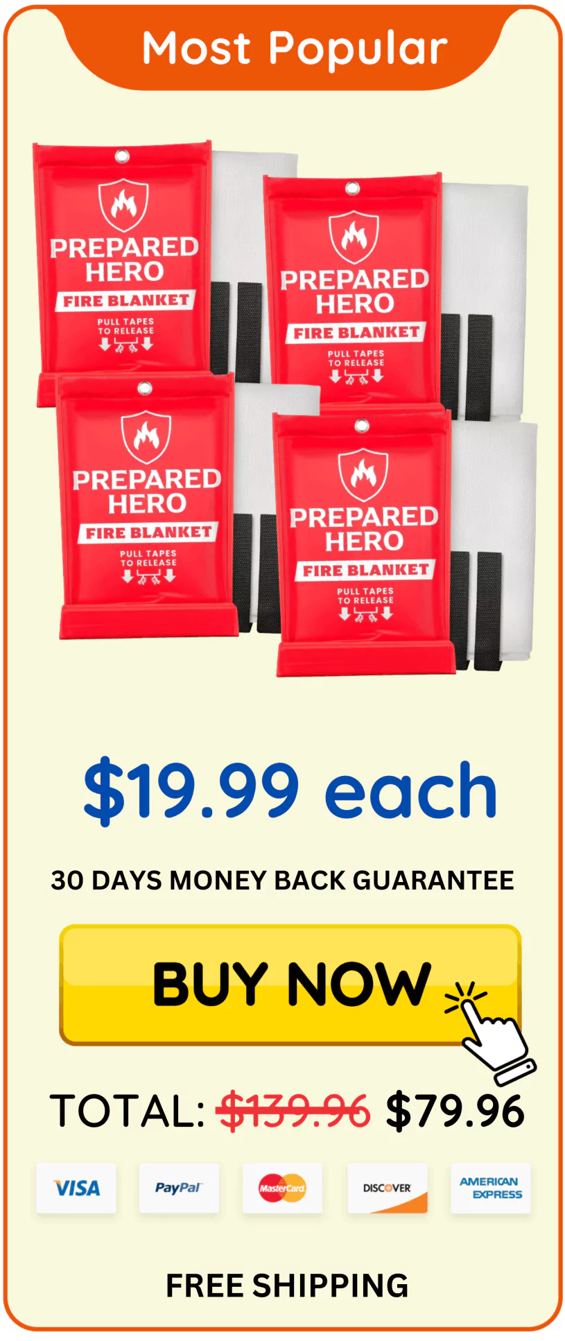 prepared hero fire blanket Package 2