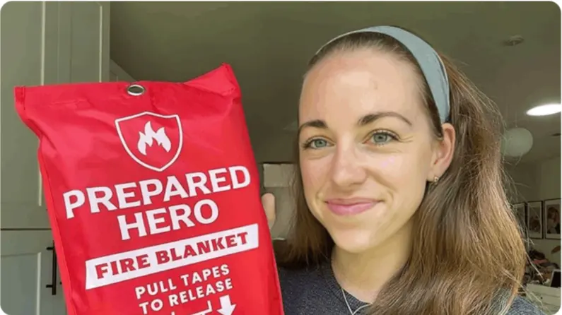 prepared hero fire blanket